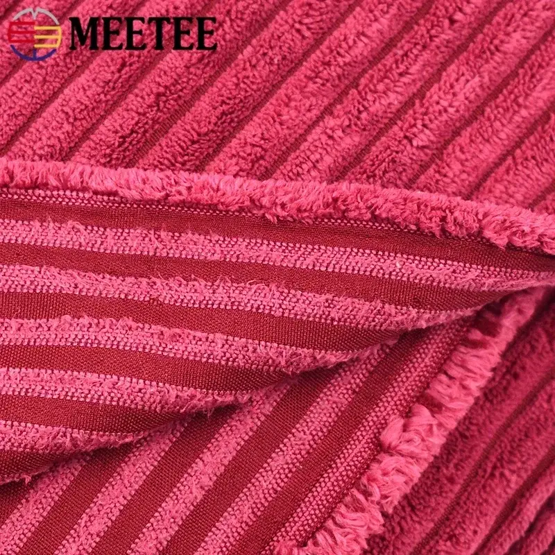 Meetee 50/100*150cm Striped Cotton Corduroy Fabric for Decorative Cloth Sofa Pillows Plush Toy DIY Clothing Sewing Home Textiles