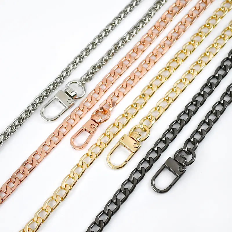 100/120cm Metal Bags Chain Replacement Parts Accessories for Hand-Women Shoulder Handbag DIY Handmade Detachable Straps