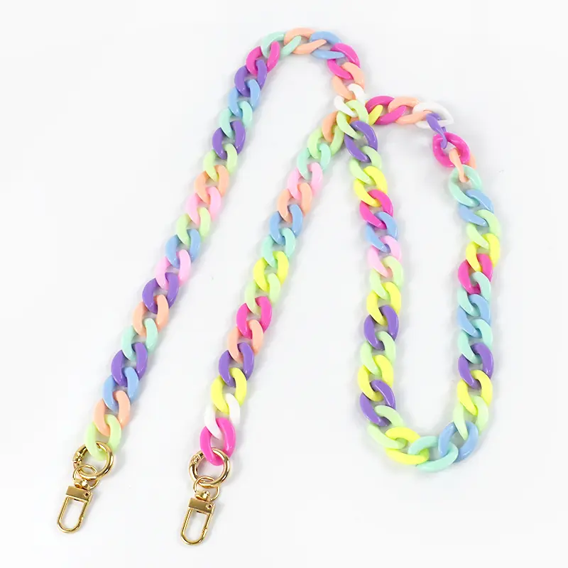 30/90/120cm Color Acrylic Bags Chain Women's Crossbody Handbag Shoulder Bag Strap Plastic Phone DIY Pendant Chains Accessoriess