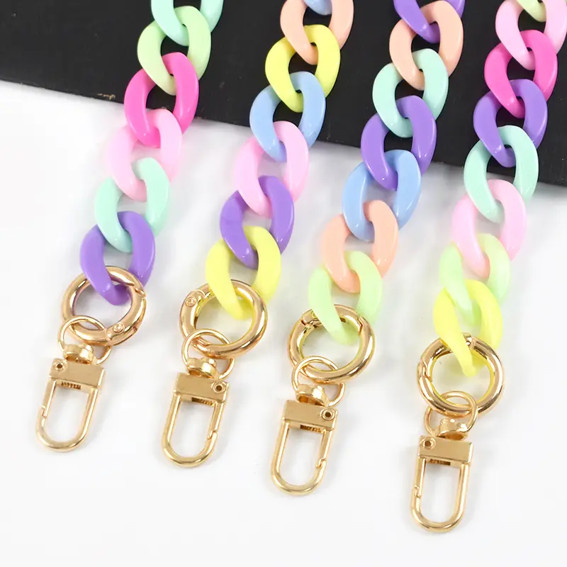 30/90/120cm Color Acrylic Bags Chain Women's Crossbody Handbag Shoulder Bag Strap Plastic Phone DIY Pendant Chains Accessoriess
