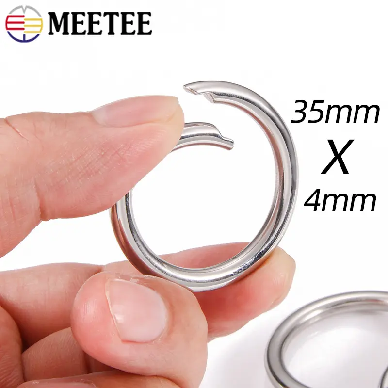 2/5Pcs 304 Stainless Steel Spring O Ring Open Carabiners Keychain Bag Strap Buckle Snap Hook Clasp Clip DIY Hardware Accessories