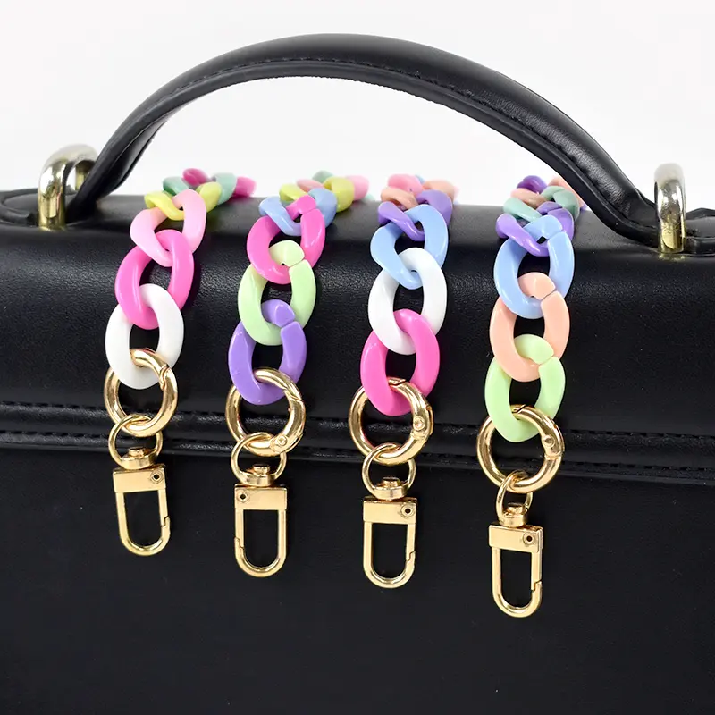 30/90/120cm Color Acrylic Bags Chain Women's Crossbody Handbag Shoulder Bag Strap Plastic Phone DIY Pendant Chains Accessoriess