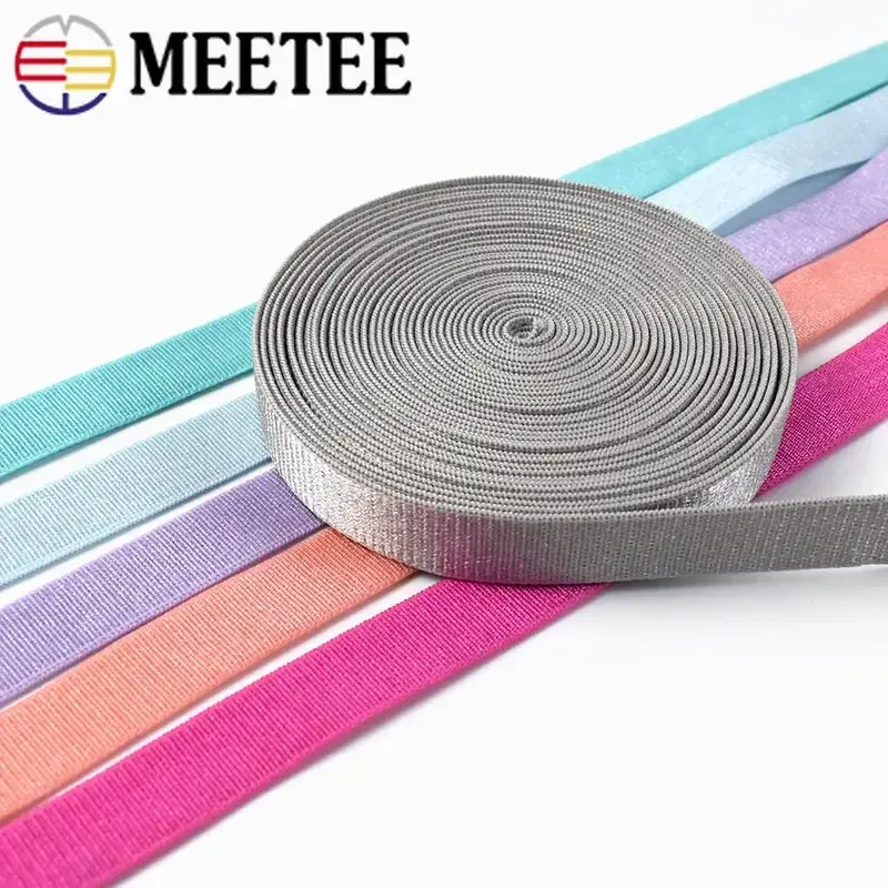 10/20Meters 12mm Elastic Bands for Underwear Strap Bra Shoulder Rubber Tape Ribbons Hair Webbing DIY Sewing Accessories