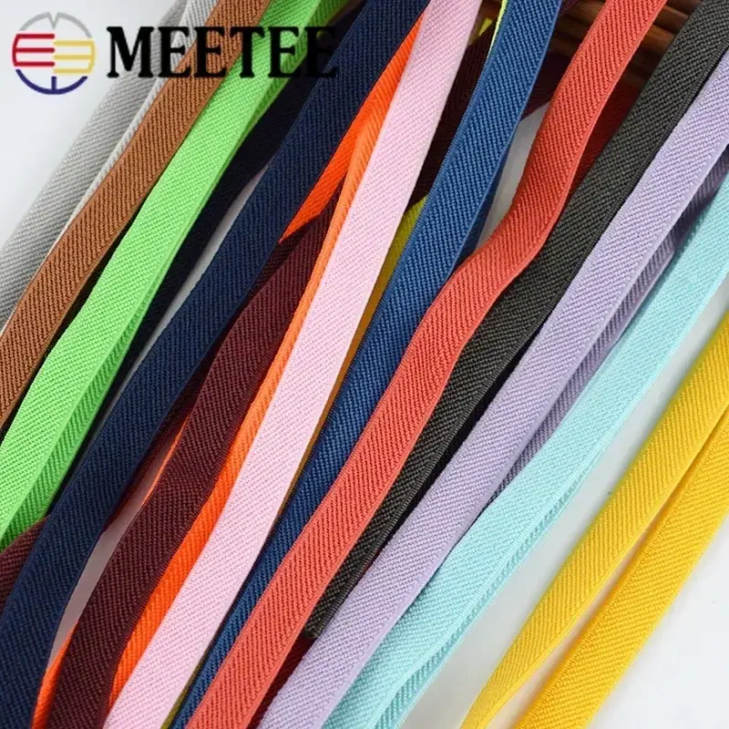 5Meters 10mm Elastic Band for Sewing Soft Skin Rubber Bands Bra Underwear Pants Waistband Stretch Ribbon Tapes DIY Accessories