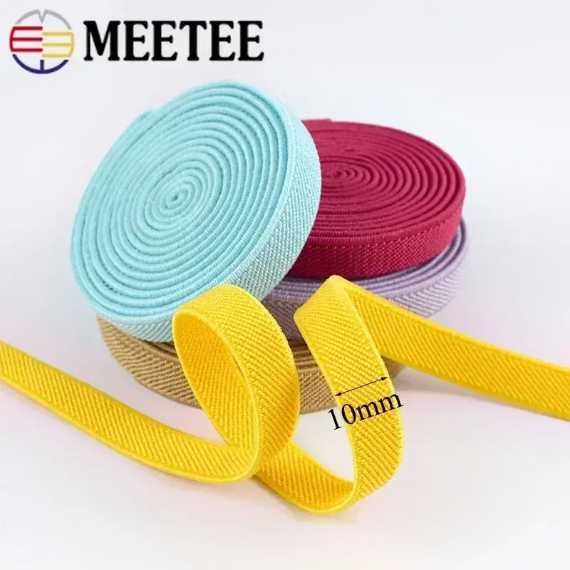 5Meters 10mm Elastic Band for Sewing Soft Skin Rubber Bands Bra Underwear Pants Waistband Stretch Ribbon Tapes DIY Accessories