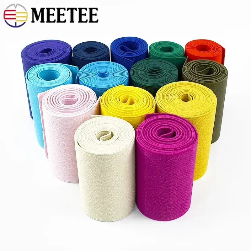 Meetee 1-5Meters 10cm Width Colored Elastic Band Underwear Rubber Bands Double-sided Webbing Belt DIY Clothes Sewing Accessories