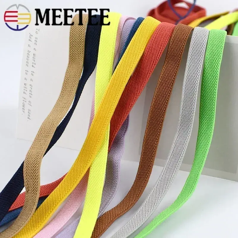 5Meters 10mm Elastic Band for Sewing Soft Skin Rubber Bands Bra Underwear Pants Waistband Stretch Ribbon Tapes DIY Accessories