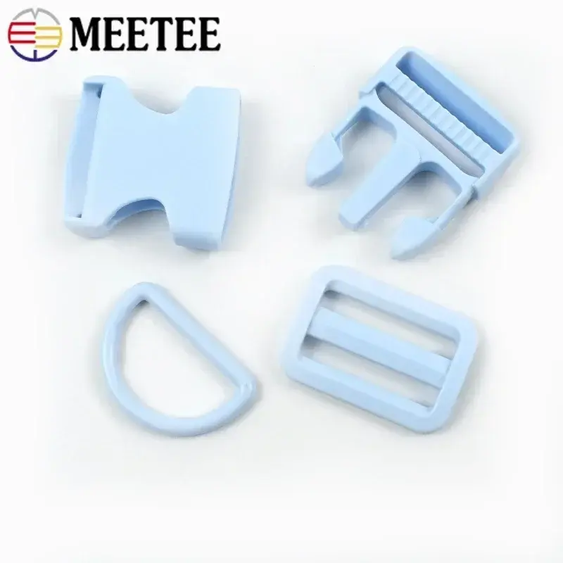 2/3Sets 32/38mm Plastic Release Buckle For Strap Backpack Belt Ring Clasp Webbing Tri-Glide Slider Hooks DIY Sewing Accessories