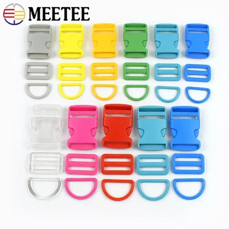 2/3Sets 32/38mm Plastic Release Buckle For Strap Backpack Belt Ring Clasp Webbing Tri-Glide Slider Hooks DIY Sewing Accessories