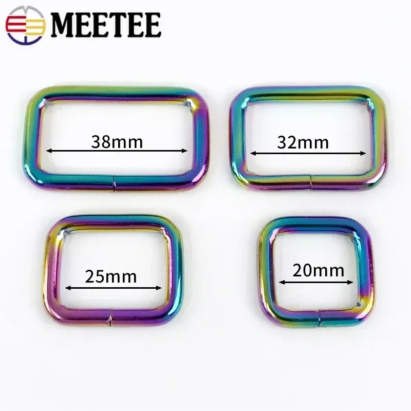 20-38mm 5/10Pc Colored Metal Buckle Connect Snap Clasp O D Ring Tri Glide Slider for Bag Strap Clothing DIY Hardware Accessories