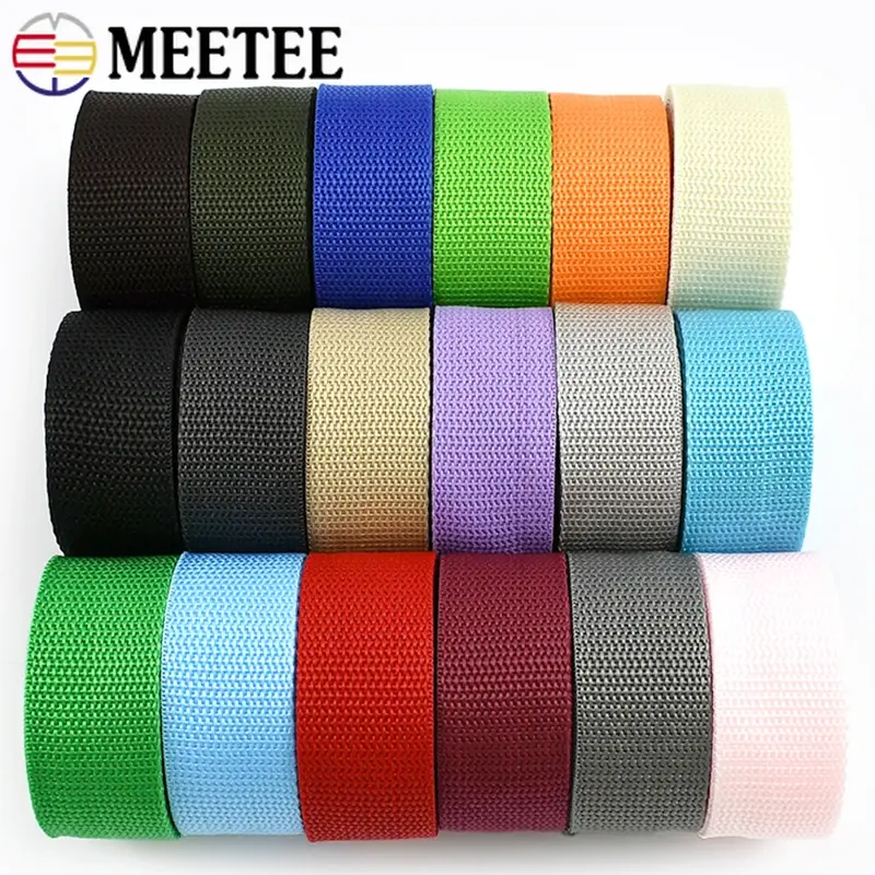 5Meters 20-50mm 1.1mm Thick Webbings Tape for Bags Strap Backpack Label Ribbon Band Clothes Bias Binding DIY Sewing Accessories
