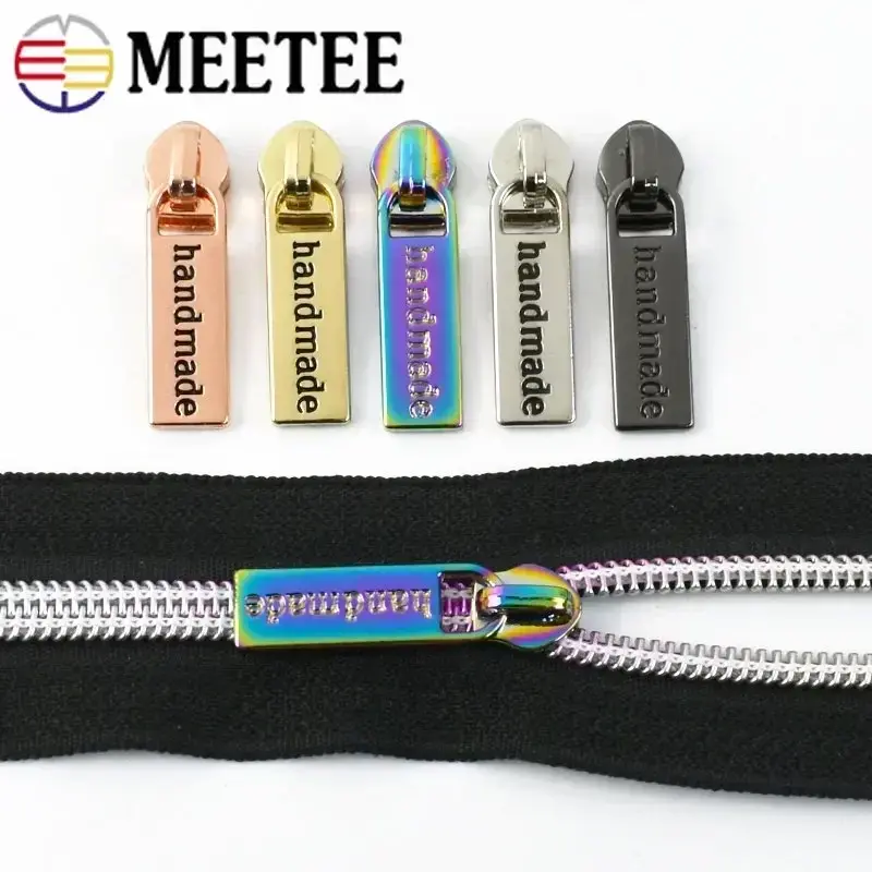 10/20Pcs Handmade 5# Zipper Sliders For Nylon Zipper Repair Kit Garment Bag Zips Head Pulls DIY Zipper Puller Sewing Accessories