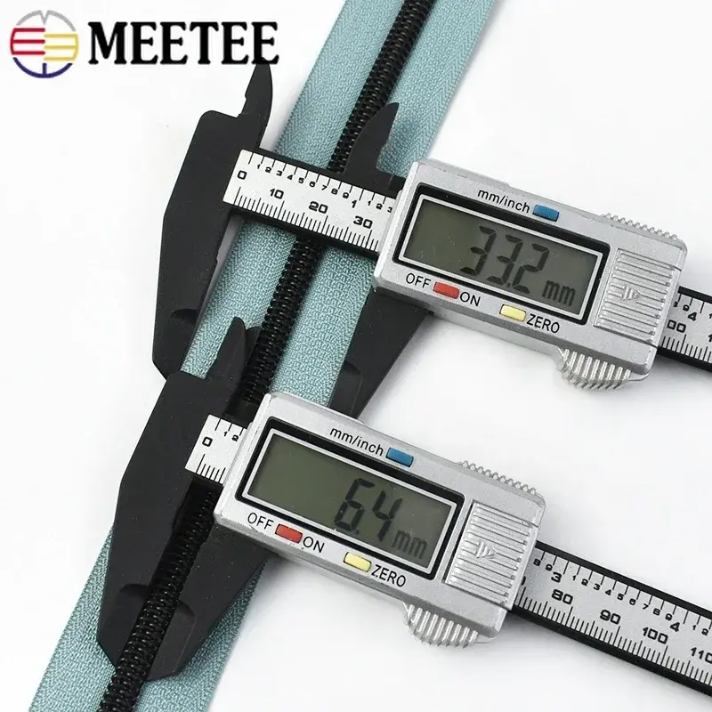 1-10M 5# Zipper Tapes By The Meter for Sewing Shoes Bag Plastic Coil Zips Closures Continuous Zip Repair Kit DIY Accessories