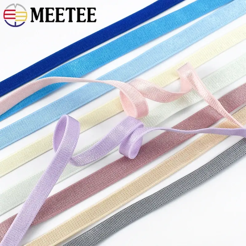 8mm 5/10/20Meters Nylon Elastic Band for Underwear Shoulder Rubber Tapes Clothes Pants Stretch Webbing DIY Sewing Accessories
