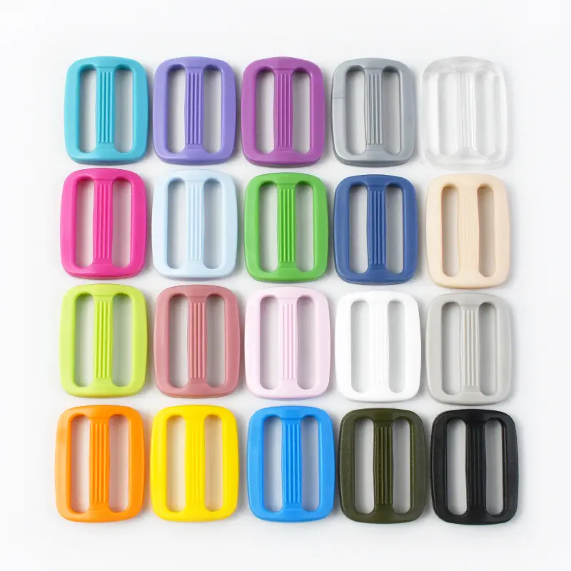 15-25mm 20/50Pcs Plastic Buckles for Backpacks Strap Tri-Glide Slider Clasp Shoes Adjustable Buckle Loop DIY Sewing Accessories