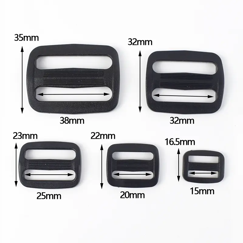 15-25mm 20/50Pcs Plastic Buckles for Backpacks Strap Tri-Glide Slider Clasp Shoes Adjustable Buckle Loop DIY Sewing Accessories