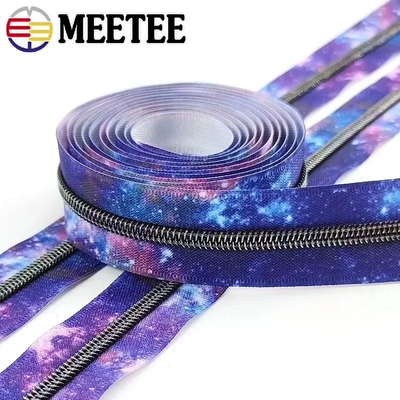 2Meters 5# Nylon Zipper By The Meter +Sewing Zippers Sliders Bag Clothes Zips Pulls Repair Kits DIY Sewing Accessories