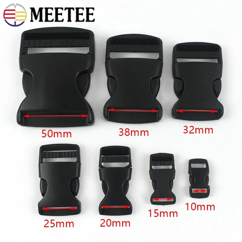 5/10Pc 10-50mm Plastic Quick Release Buckle Backpack Strap Insert Buckles Bag Closure Adjust Clasp Webbing Belt Hook Accessories