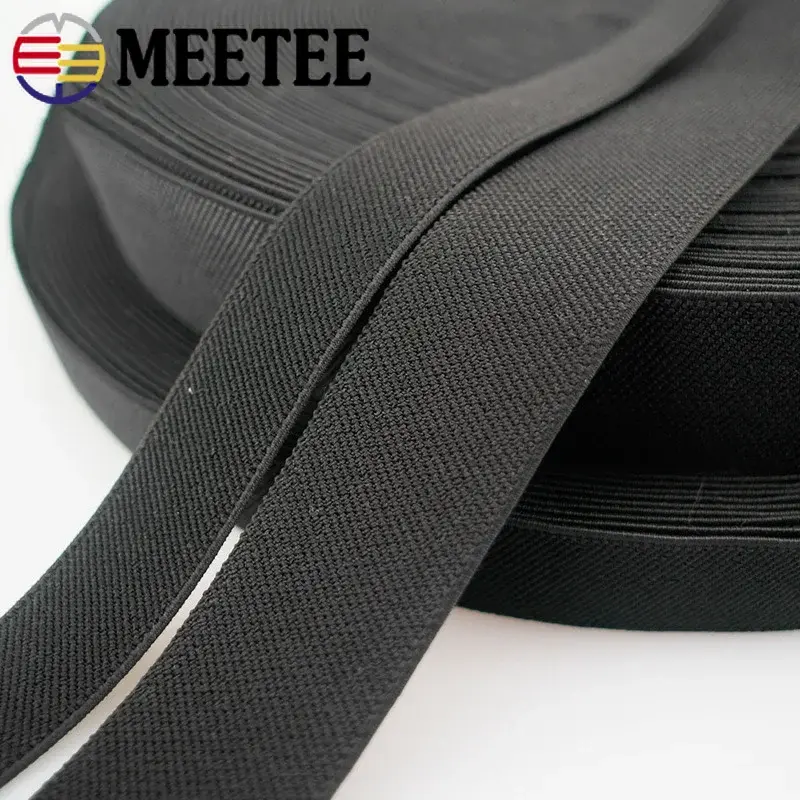 1/2/3/4M 20-70mm Width 1.5mm Black Thick Elastic Band Webbing For Sewing Skirt Waist Underwear Rubber Tapes DIY Accessories