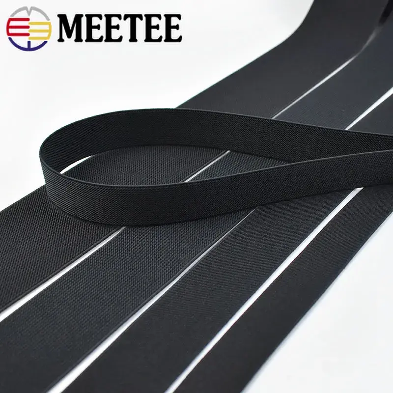 1/2/3/4M 20-70mm Width 1.5mm Black Thick Elastic Band Webbing For Sewing Skirt Waist Underwear Rubber Tapes DIY Accessories