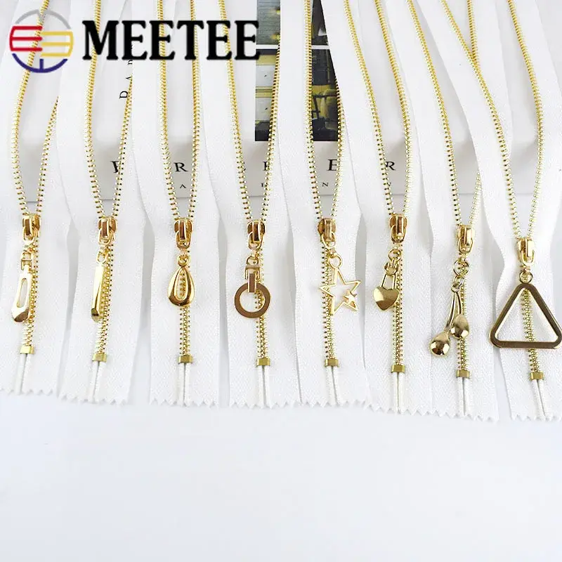 2Pcs 3# Metal Zipper for Sewing 15-30cm Closed End Black White Zippers Bag Purse Shoes Decor Zips DIY Garment Tailor Accessories