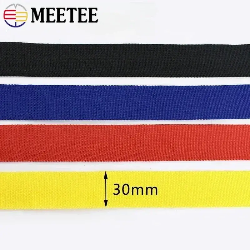 5/10M 30mm Nylon Webbing Strap for Bag Straps Shoulder Tubular Ribbon Band Backpack Double-layer Bias Binding Sewing Accessories
