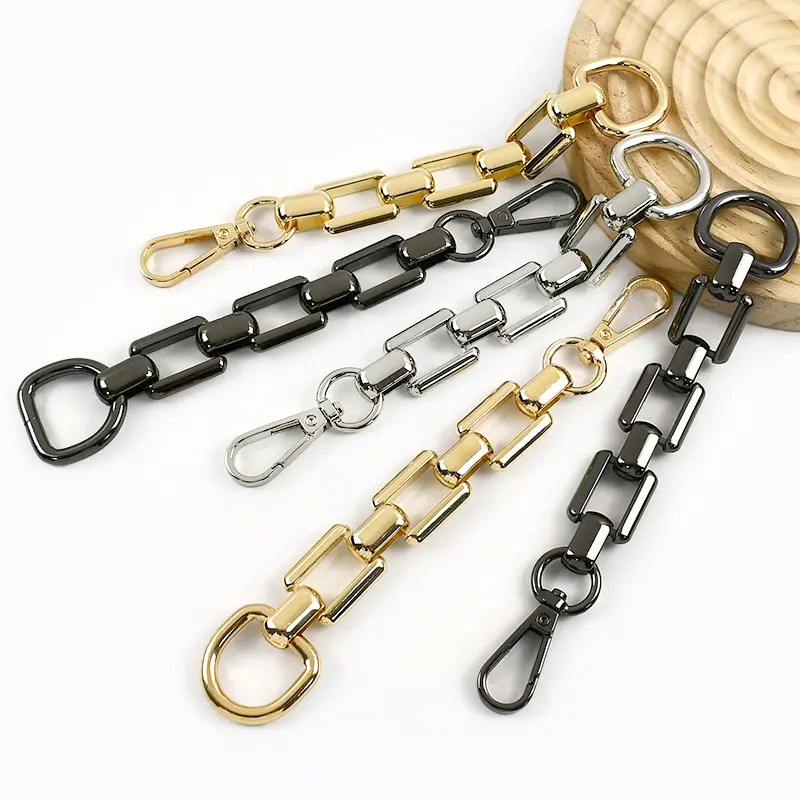 18cm 1/2/5Pcs D Ring Metal Chain Extension Shoulder Bag Strap Handle Buckle Pocket Chain Adjust Clasp Accessories for Handbags