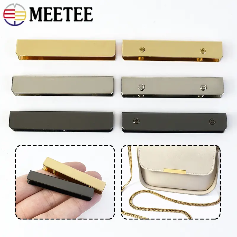 5/10Pcs 5/10cm Metal Handbag Buckles Bag Corner Protector Clasps Purse Edges Screws End Clip Hooks DIY Hardware Accessories