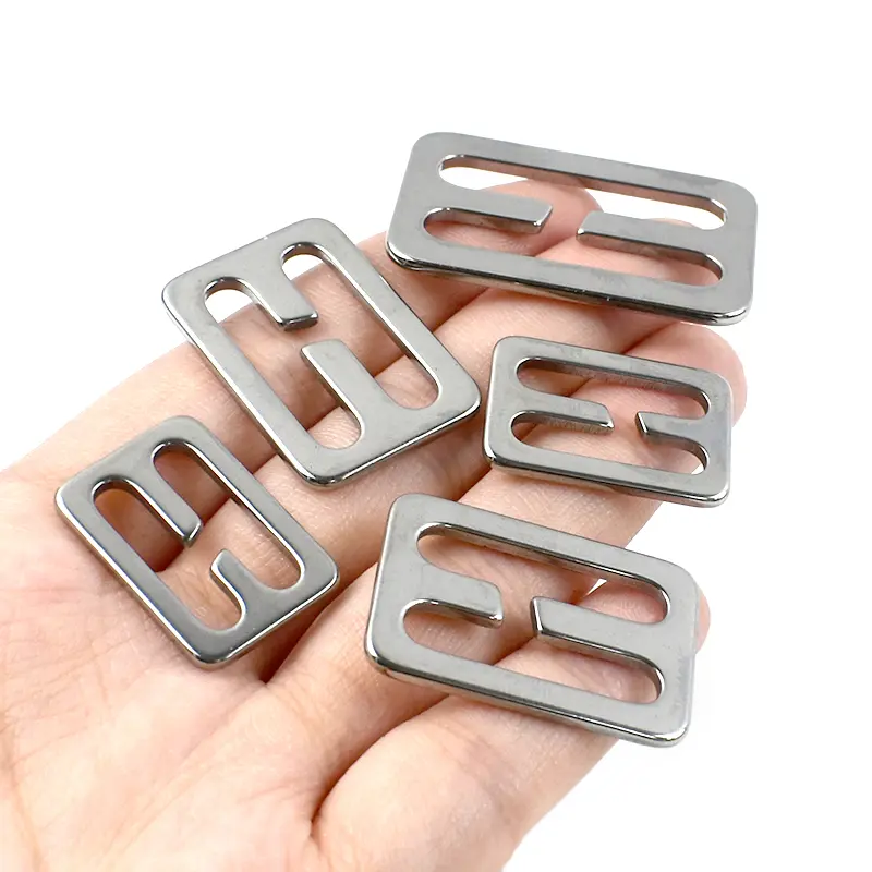 2-10Pcs 20-50mm Stainless Steel H-Shaped Hook Buckles Metal Ring Adjuster Clasp for Bag Strap Webbing Belt Loop DIY Accessories