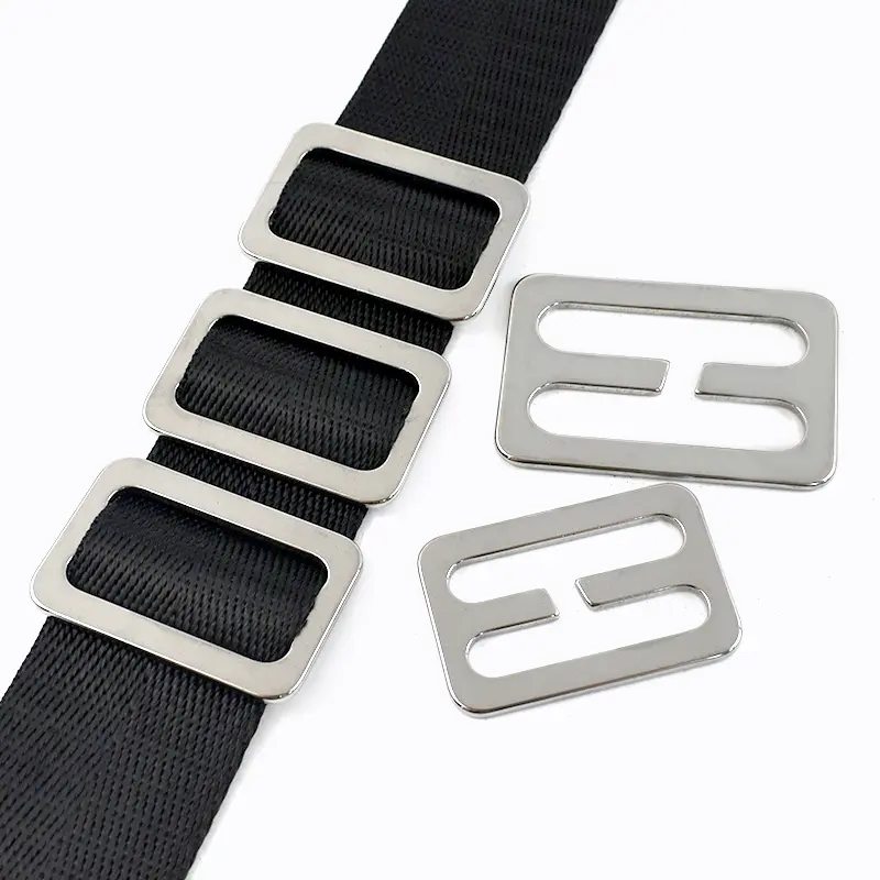 2-10Pcs 20-50mm Stainless Steel H-Shaped Hook Buckles Metal Ring Adjuster Clasp for Bag Strap Webbing Belt Loop DIY Accessories