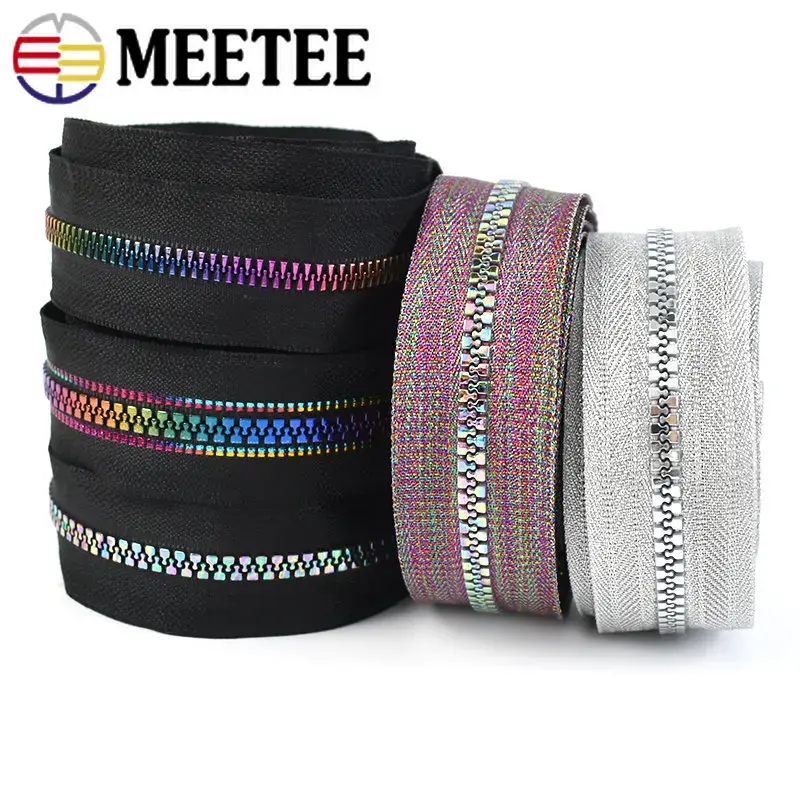 2M 5# Resin Zipper Tapes By The Meter Decorative Bag Plastic Zippers For Garment Clothes Zips Repair Kit DIY Sewing Accessories
