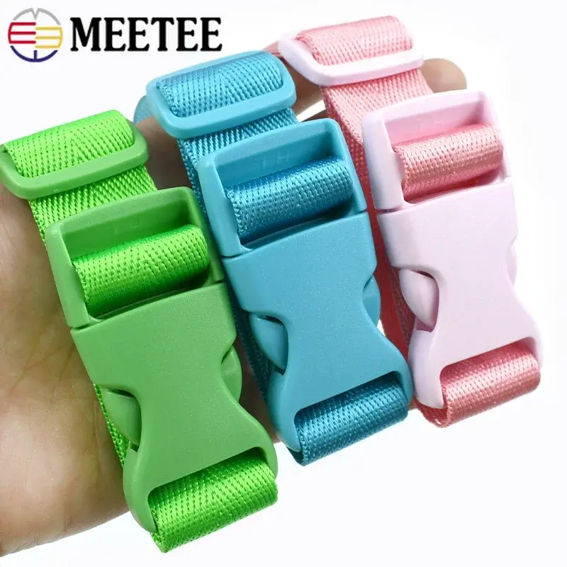 20/25mm 1-5Sets Plastic Release Buckle Tri-Glide Sliders Webbing Tape Bag Strap Side Clip Dog Collar Ribbon Band Accessories