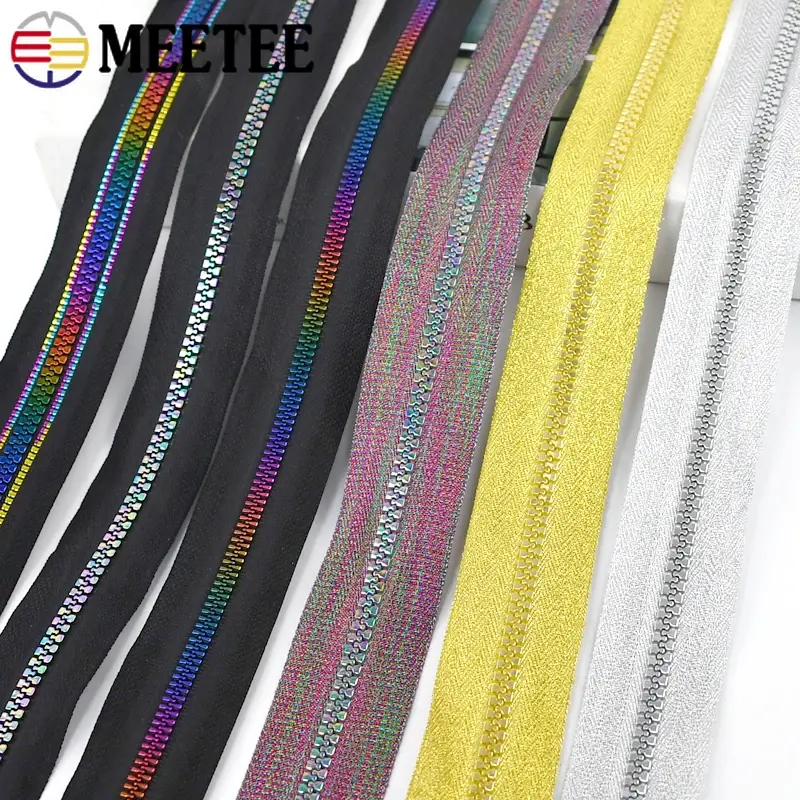 2M 5# Resin Zipper Tapes By The Meter Decorative Bag Plastic Zippers For Garment Clothes Zips Repair Kit DIY Sewing Accessories