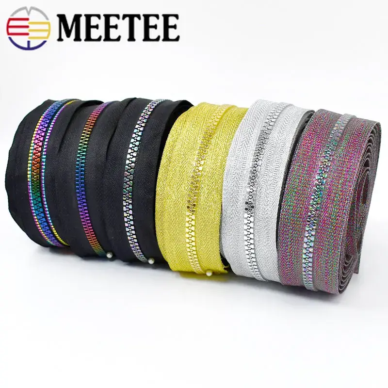 2M 5# Resin Zipper Tapes By The Meter Decorative Bag Plastic Zippers For Garment Clothes Zips Repair Kit DIY Sewing Accessories