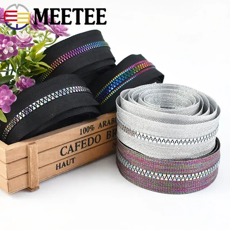 2M 5# Resin Zipper Tapes By The Meter Decorative Bag Plastic Zippers For Garment Clothes Zips Repair Kit DIY Sewing Accessories