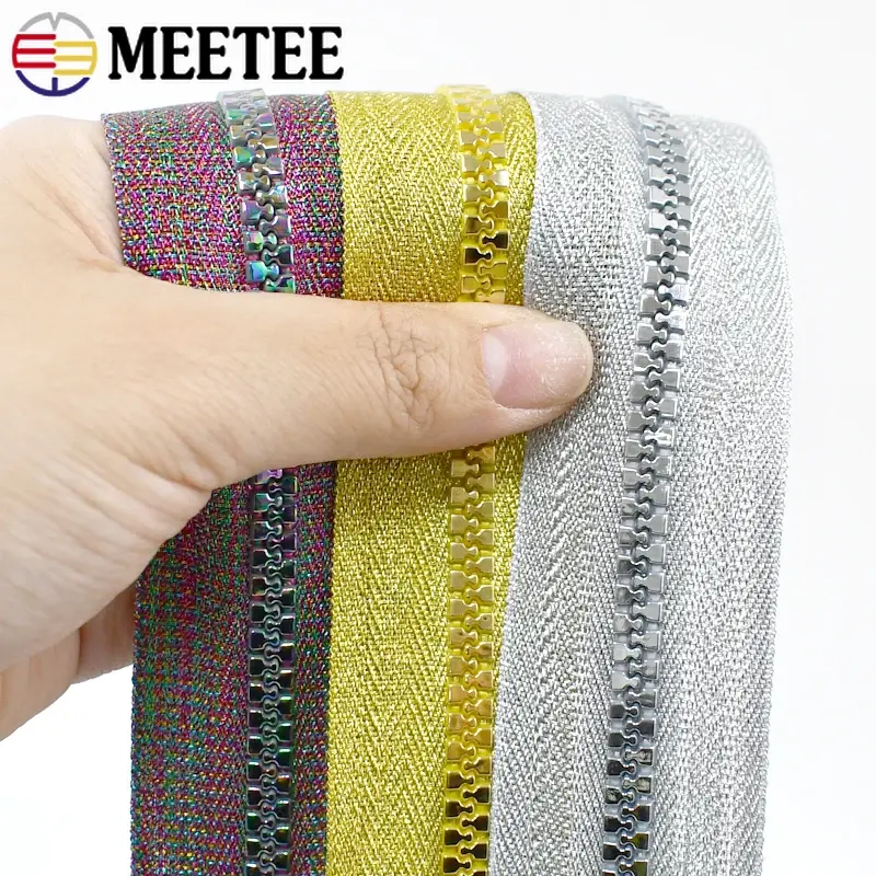 2M 5# Resin Zipper Tapes By The Meter Decorative Bag Plastic Zippers For Garment Clothes Zips Repair Kit DIY Sewing Accessories