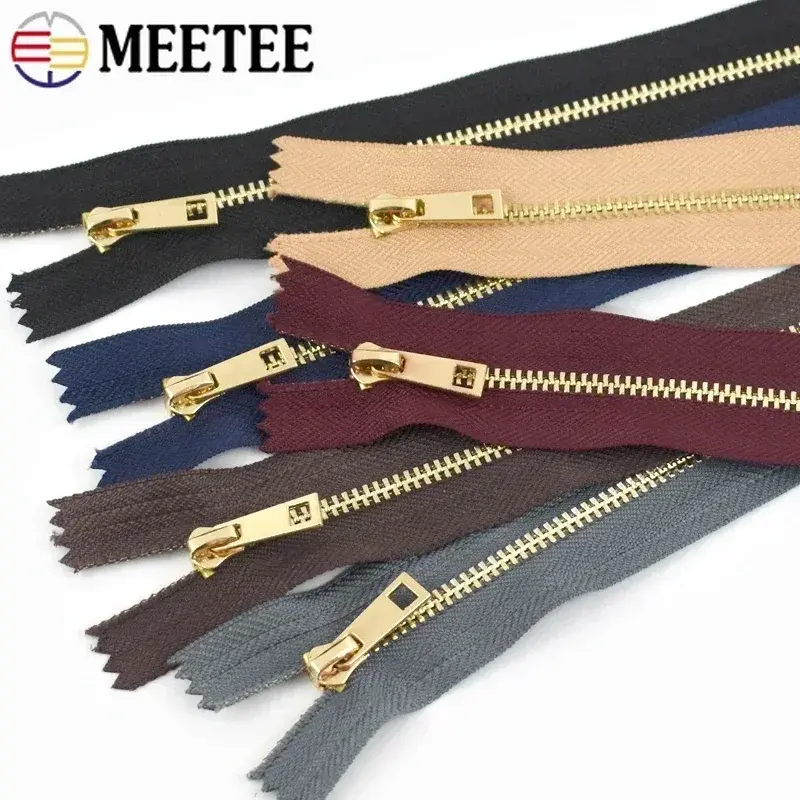 3# Meetee 5/10/20Pcs Metal Zippers 15-30cm Close-End Zipper for Clothes Pocket Decoration Zip Closure DIY Bag Sewing Accessories