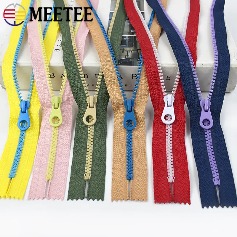 2/5Pcs 5# Resin Zipper for Sewing Pencil Bag Close-End Zippers Closure Plastic Zip Tape Cloth Pocket Decoration DIY Accessories