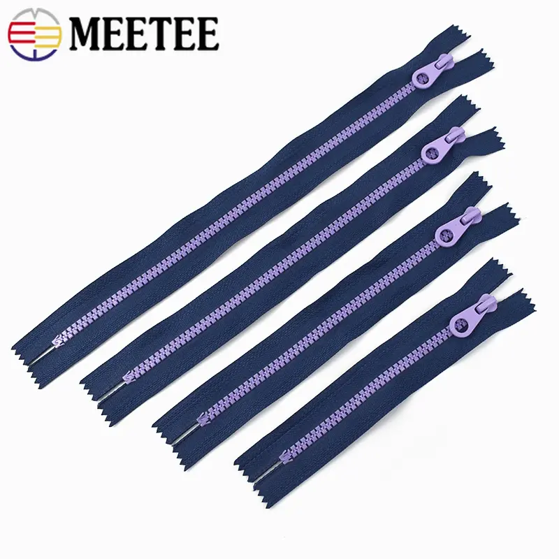 2/5Pcs 5# Resin Zipper for Sewing Pencil Bag Close-End Zippers Closure Plastic Zip Tape Cloth Pocket Decoration DIY Accessories
