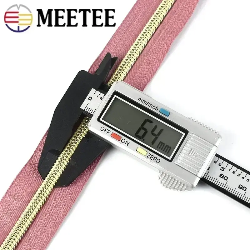 2/5/10Meters 5# Sewing Zipper Tape Nylon Zippers for Bags Coil Roll Zips By The Meter Garment Repair Kit DIY Sewings Accessories