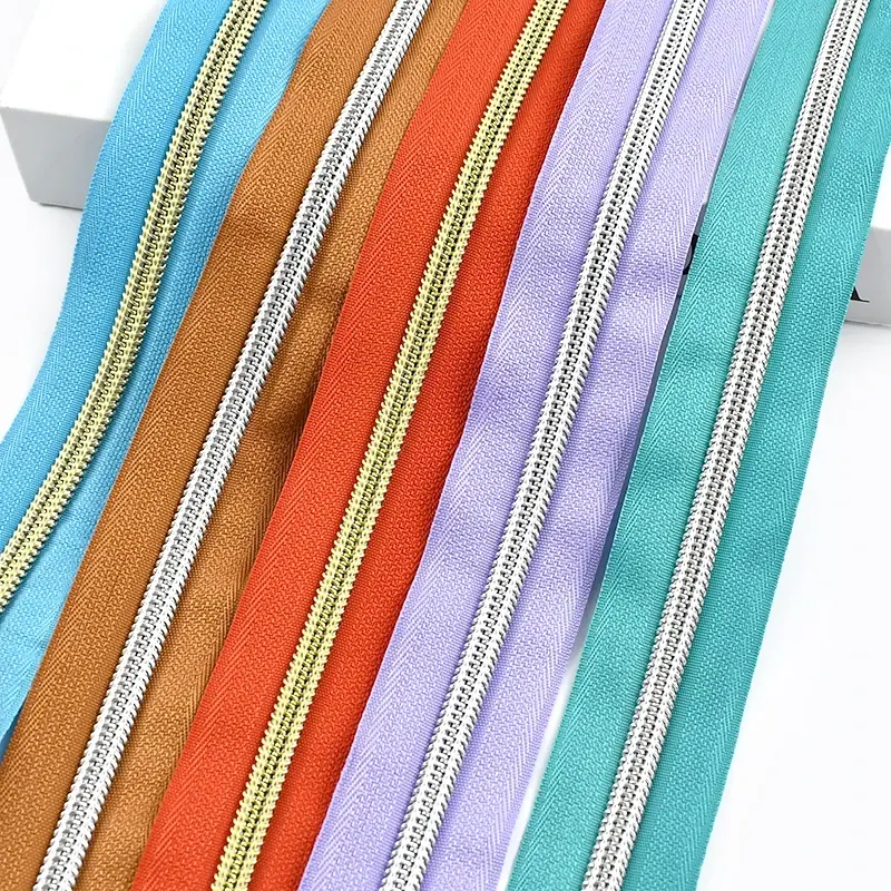 2/5/10Meters 5# Sewing Zipper Tape Nylon Zippers for Bags Coil Roll Zips By The Meter Garment Repair Kit DIY Sewings Accessories