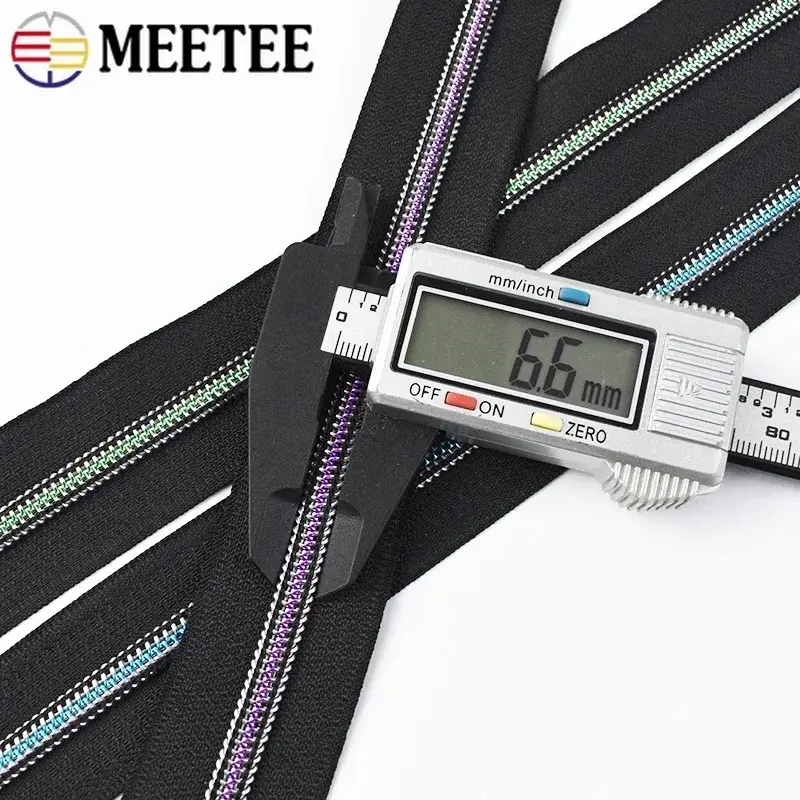 1-5M 5# Nylon Zippers Tape with Zip Sliders Colorful Coil Roll Zipper Pockets Zip Repair Kit DIY Clothes Replacement Accessories