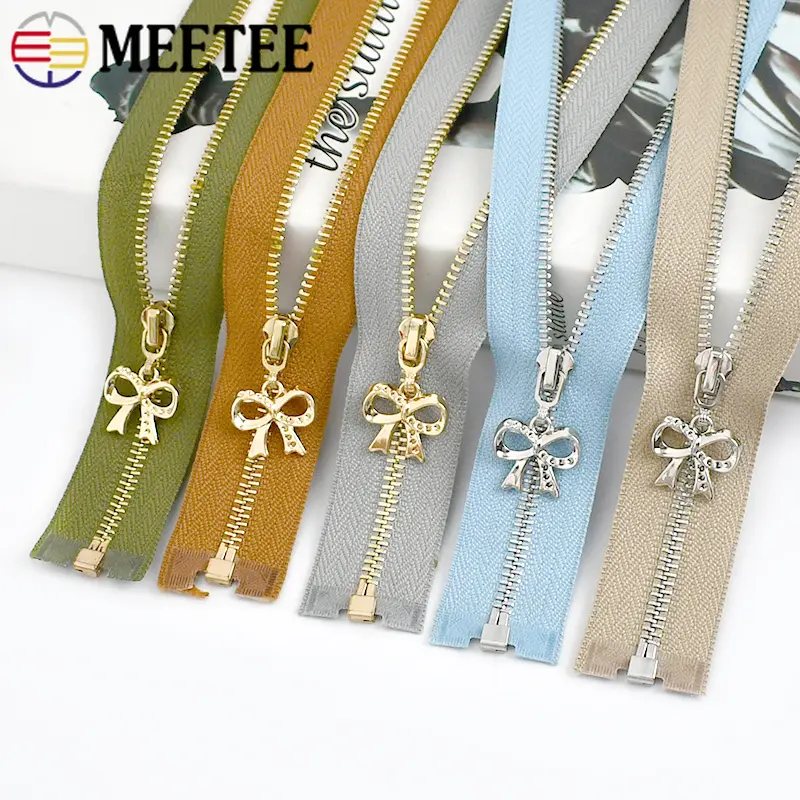 10Pcs 15/18/20/25/30cm 3# Metal Zipper For Bag Jacket Close-End Zippers Garment Decorative Zips Repair Kit DIY Sewing Accessory