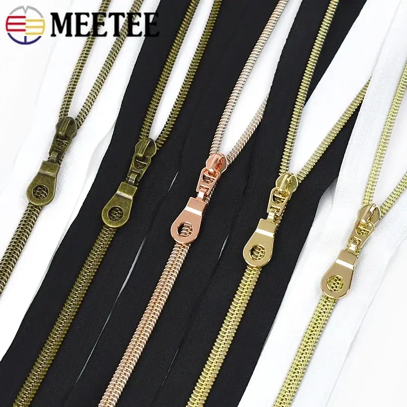 5# Zippers Tapes for Sewing Bag Purse  Zips Sliders Plastic Zipper Pulls Clothes Nylon Wallet Repair Zip Heads DIY Accessories