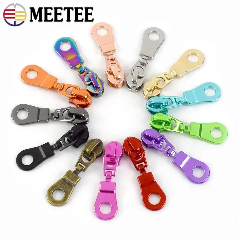 5# Zippers Tapes for Sewing Bag Purse  Zips Sliders Plastic Zipper Pulls Clothes Nylon Wallet Repair Zip Heads DIY Accessories