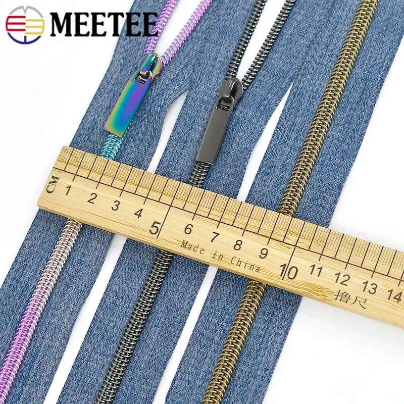 5# 2-10Meters Nylon Zipper Tapes with Sliders Bag Pocket Coil Zippers By The Meter Zips Head Repair Kit DIY Sewing Accessories