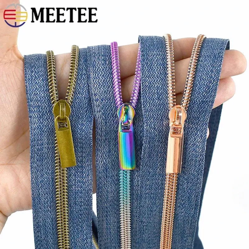 5# 2-10Meters Nylon Zipper Tapes with Sliders Bag Pocket Coil Zippers By The Meter Zips Head Repair Kit DIY Sewing Accessories