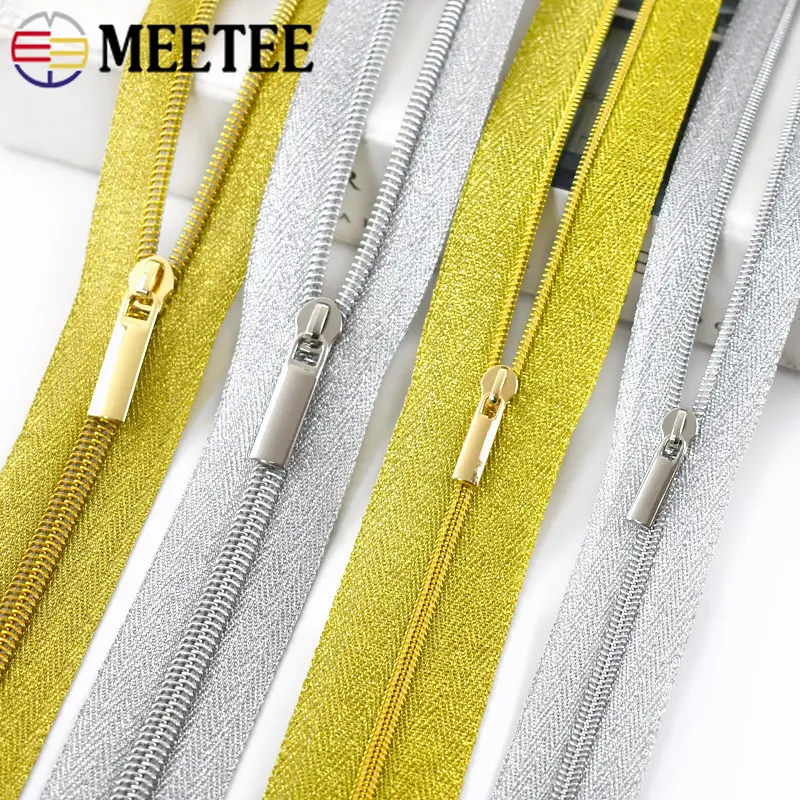 1-5M 3# 5# Nylon Zipper With Zippers Slider Puller for Sewing Zip By The Meter Garment Bag Zips Head Repair Kits DIY Accessories