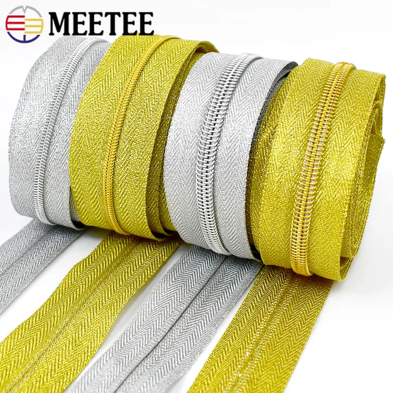 1-5M 3# 5# Nylon Zipper With Zippers Slider Puller for Sewing Zip By The Meter Garment Bag Zips Head Repair Kits DIY Accessories