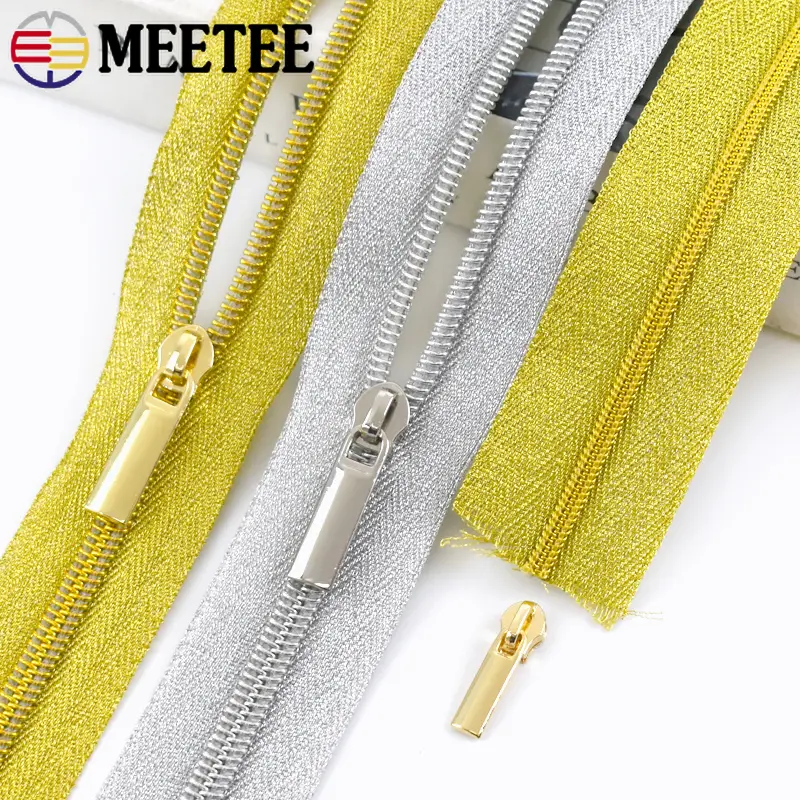 1-5M 3# 5# Nylon Zipper With Zippers Slider Puller for Sewing Zip By The Meter Garment Bag Zips Head Repair Kits DIY Accessories